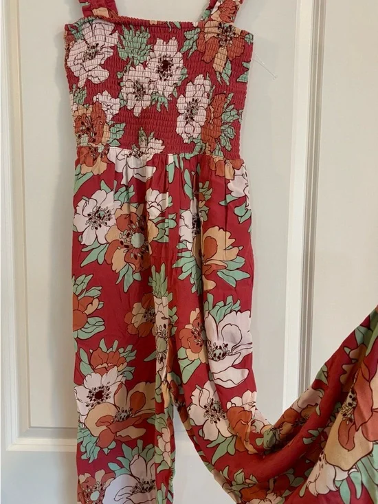 Wilfred Red Floral  Jumpsuit Romper - Picture 2 of 4